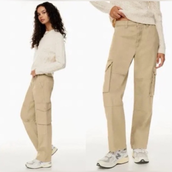 ARITZIA Tna Cargo Khaki Pants in size 0 - Picture 1 of 9